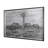 Farm view sketch I a Hand Embelished Textured Framed Art Print Matted under Glass