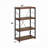 Industrial Style 1Pc Bookshelf Black Metal Frame Wooden Weathered Oak Finish Home Office Furniture