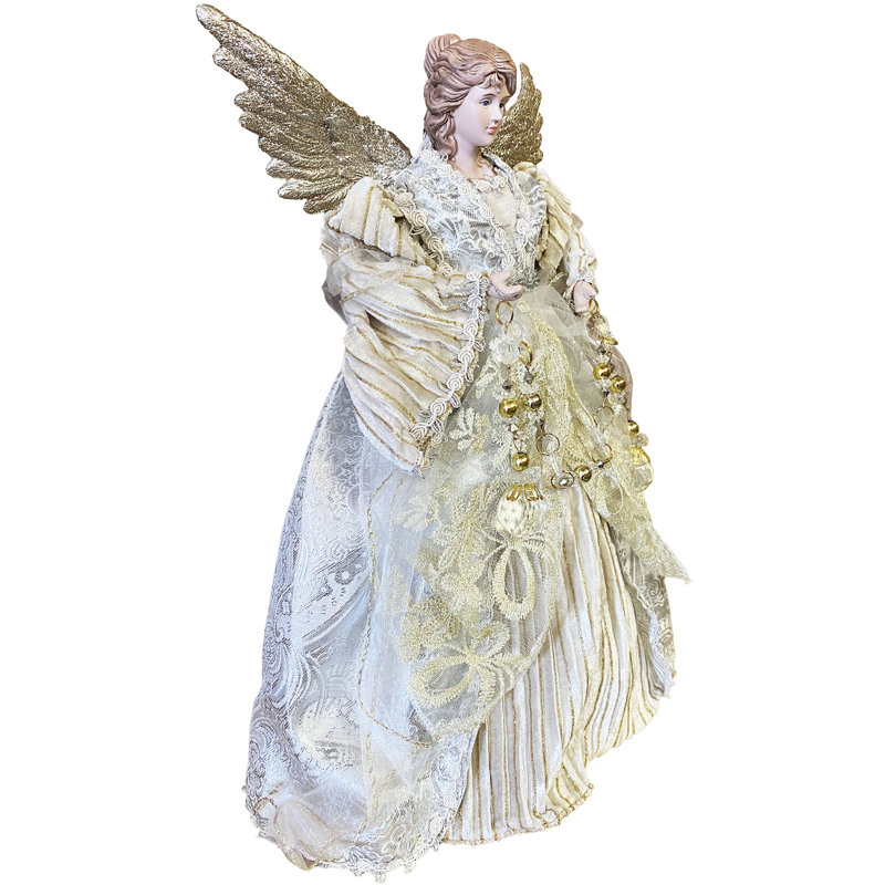 16'' Handmade Vintage Look Fabric Religious & Spiritual Tree Topper