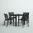 Quadis 4 - Person Patio Dining Set Square Table-1826423181