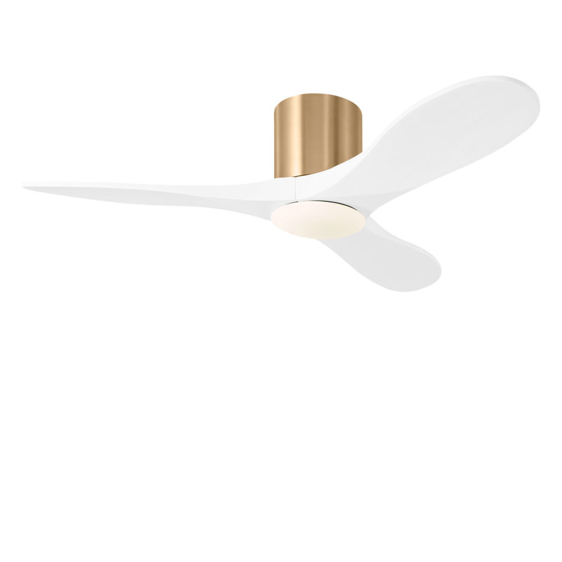 Ventilateur de plafond intelligent Smart Hugger, Bronze brillant, 44 po de largeur, Blanc mat