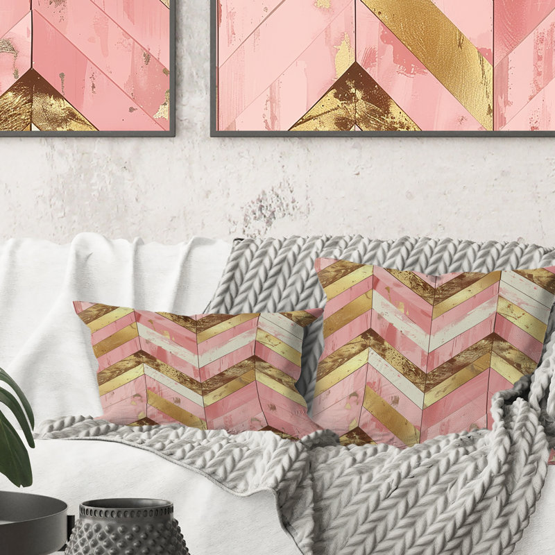 Coussin Chevron, H 18 po x l 18 po