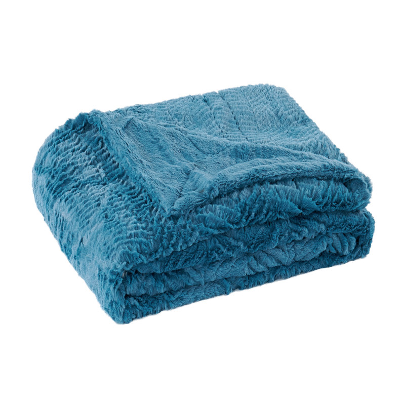 Throw Blanket, Blue, 127cm W x 152.4cm L