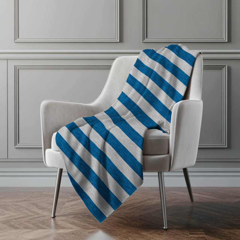 Jeté en sherpa Addison, Rayures bleues
