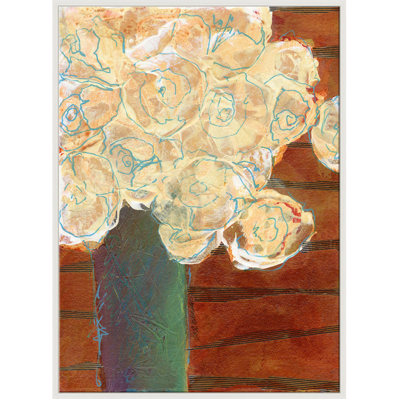 «Mums» par Jill Krasner, Cadre blanc