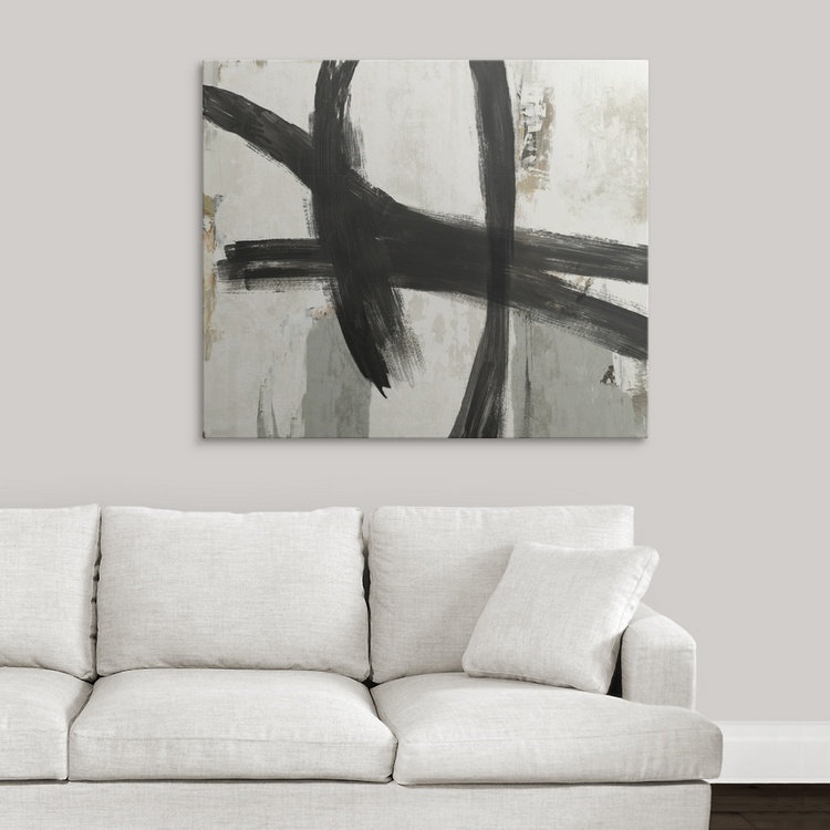 «Brush I» Funkley, reproduction d'art, H 38 po x l 48 po x P 1,5 po, Toile
