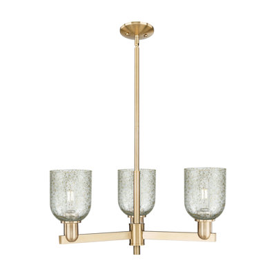 Arcadia - Caledonia - Lustre suspendu 3 lumières avec abat-jour Mouchette