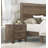Simple Look Rustic Brown Finish 1pc Nightstand of Drawers Black Metal Hardware Bedroom Furniture