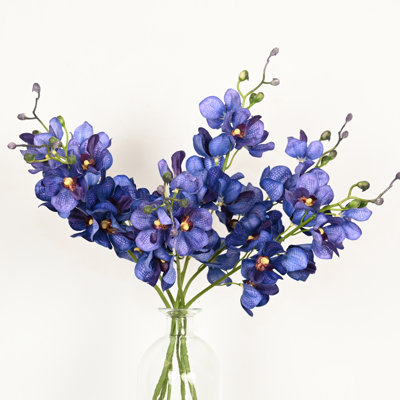 22" Artificial Berry Moth Orchid Floral Arrangement For Vase Filler, Farmhouse Branch Long Stem Floral Bulk Bouquet For Wedding Party Home Office Table Centerpiece Shelf Decorations