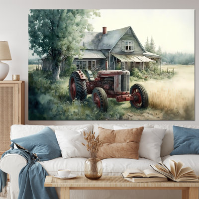 Tractor In Barn I - Truck Wall Art