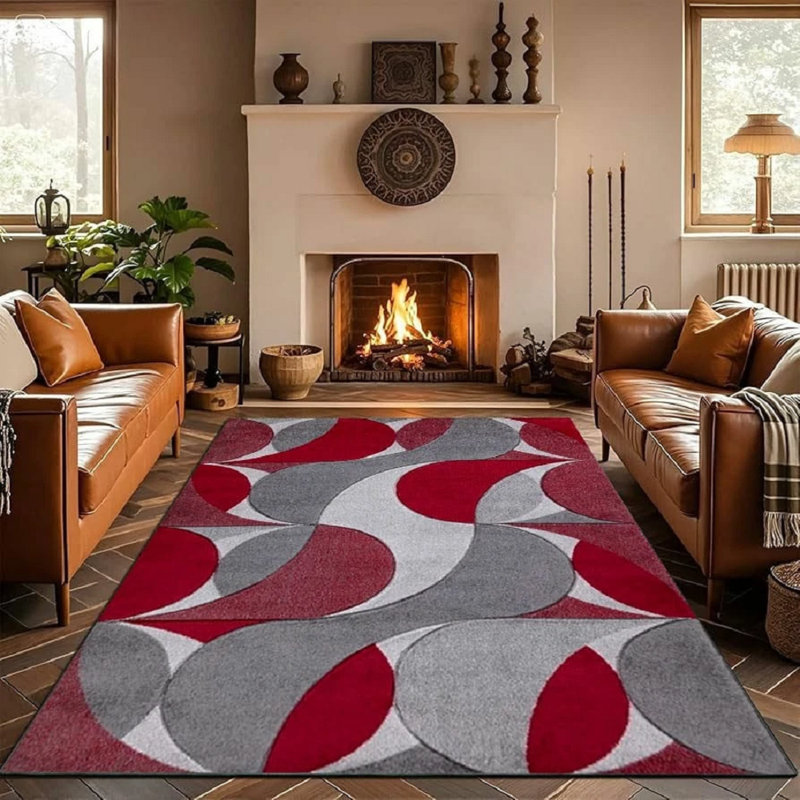 Geometric Indoor / Outdoor Area Rug, Rectangle 60 x 110 cm