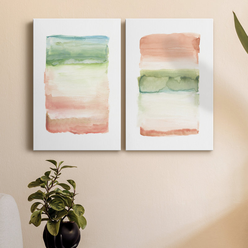 Skye I - ensemble de 2 peintures, H 18 po x l 24 po x P 1 po, Toile tendue