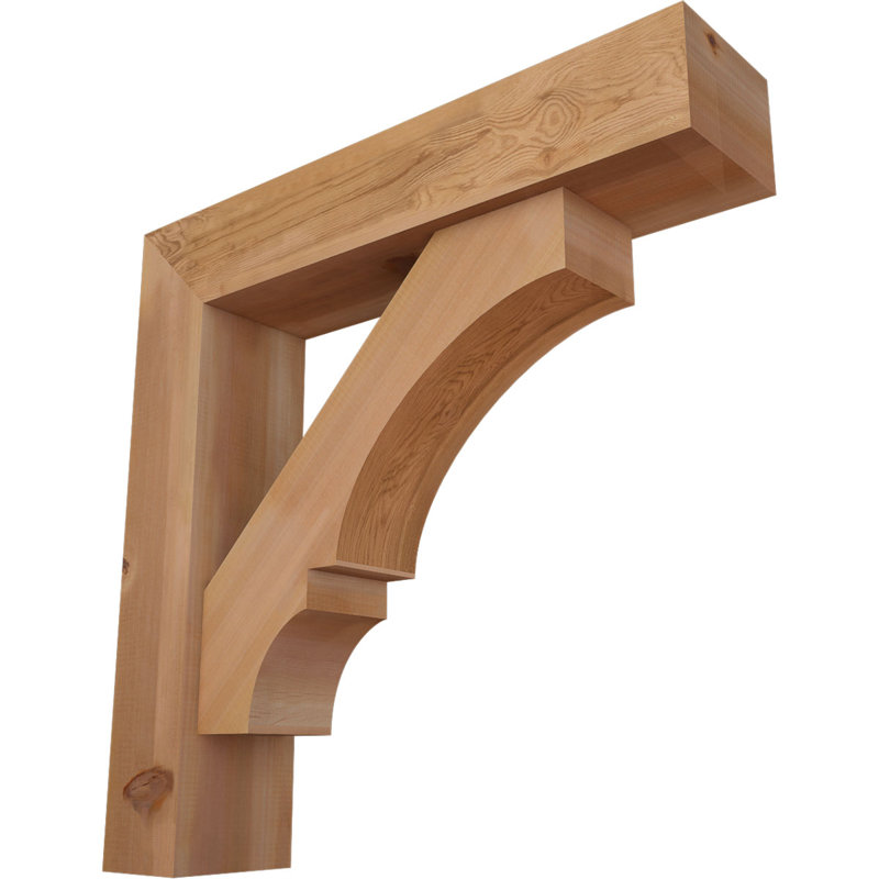 Support de bloc Balboa avec entretoise décalée, 34 x 34, Cèdre rouge occidental de l 7 1/2 po (lisse)