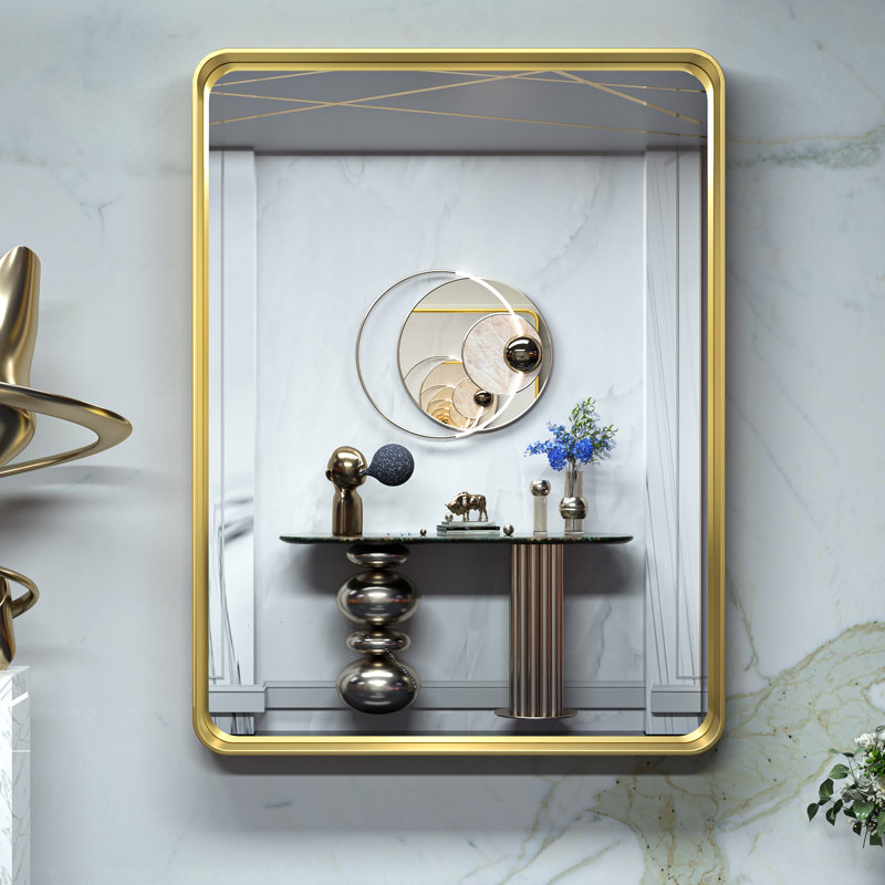 Miroir mural Brayner, Or, 36 po x 48 po