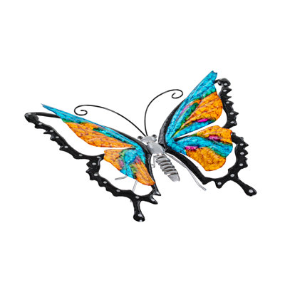 Metal Gradient Butterfly Garden Statue, 5in