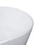 67-Inch Solid Surface Stone Resin Oval Shape Soaking Bathtub With Overflow For The Bathroom
