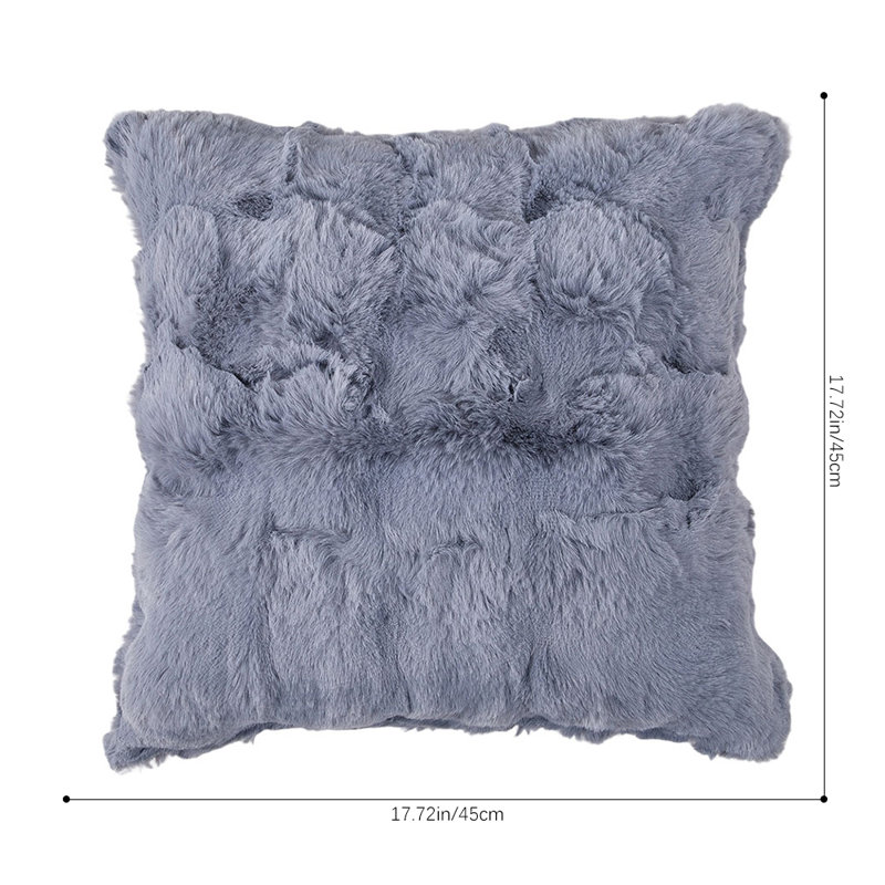 Cotton Rectangular Backrest Cushion, Dark Grey