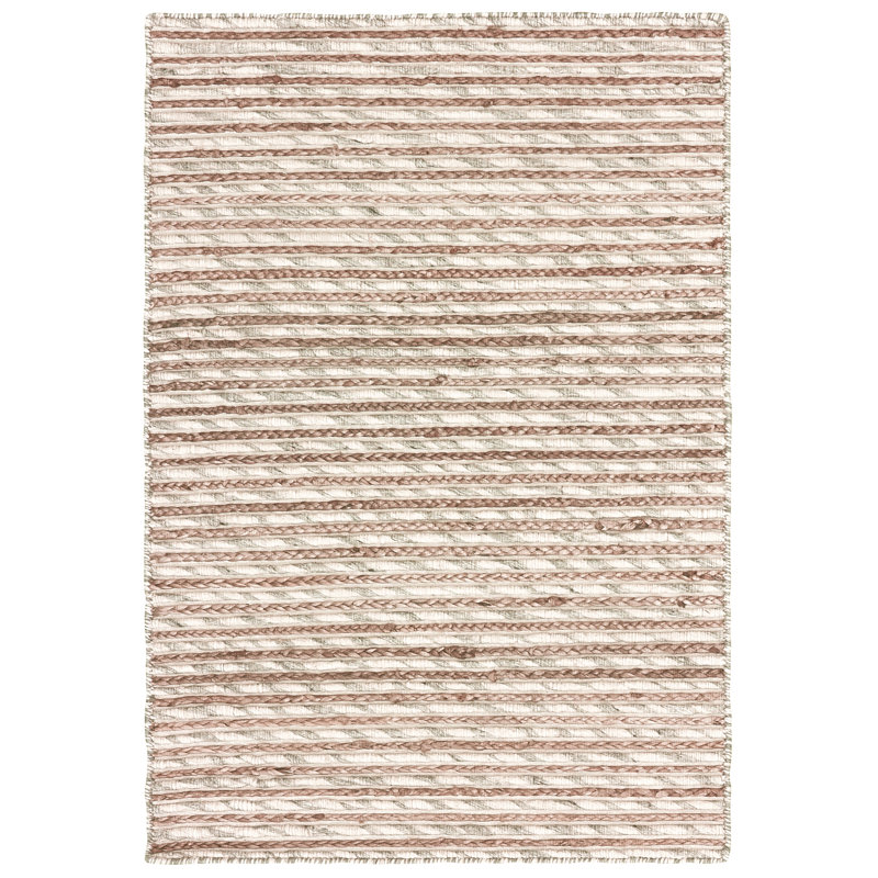 Tapis rayé touffeté à la main en laine / jute Vitagliano, Rectangle 9 pi x 12 pi