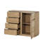 Montenegro Solid + Manufactured Oak Wood 1-Door 4-Drawer Combi Chest