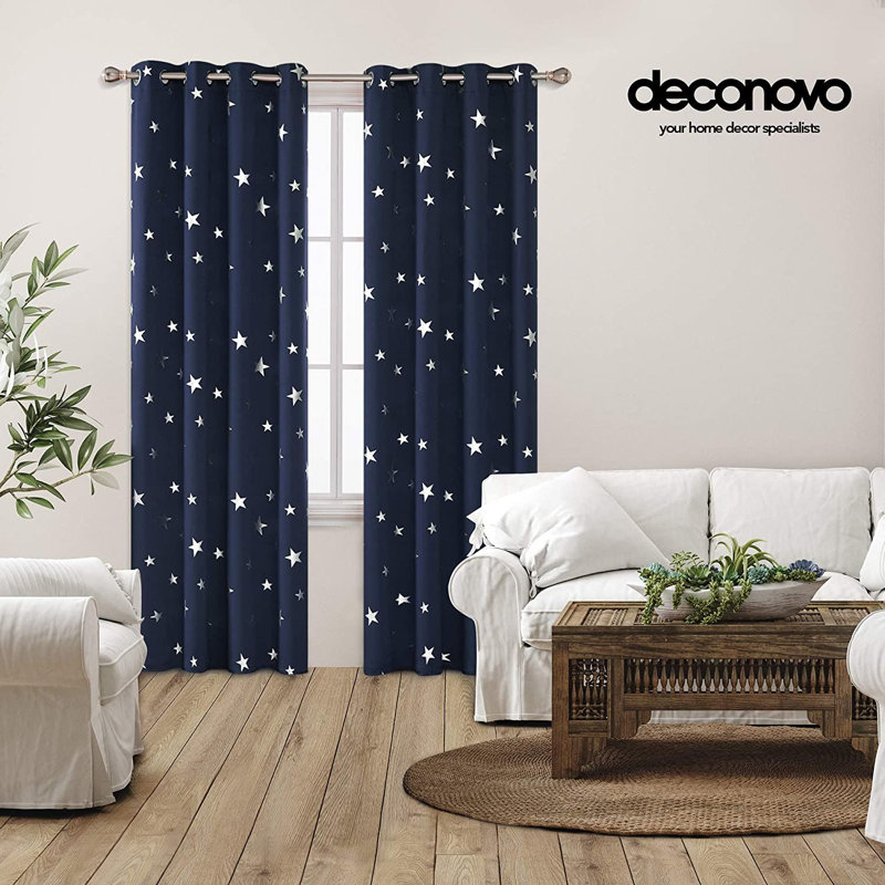 Blackout Curtain Pair, 132 W x 214 D cm, Beige