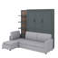 Grand lit escamotable avec canapé et tablettes-776597368