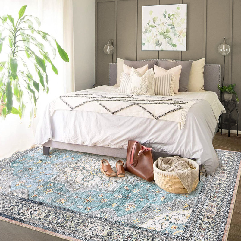 Washable Oriental Indoor Rug, Rectangle 9' x 12'