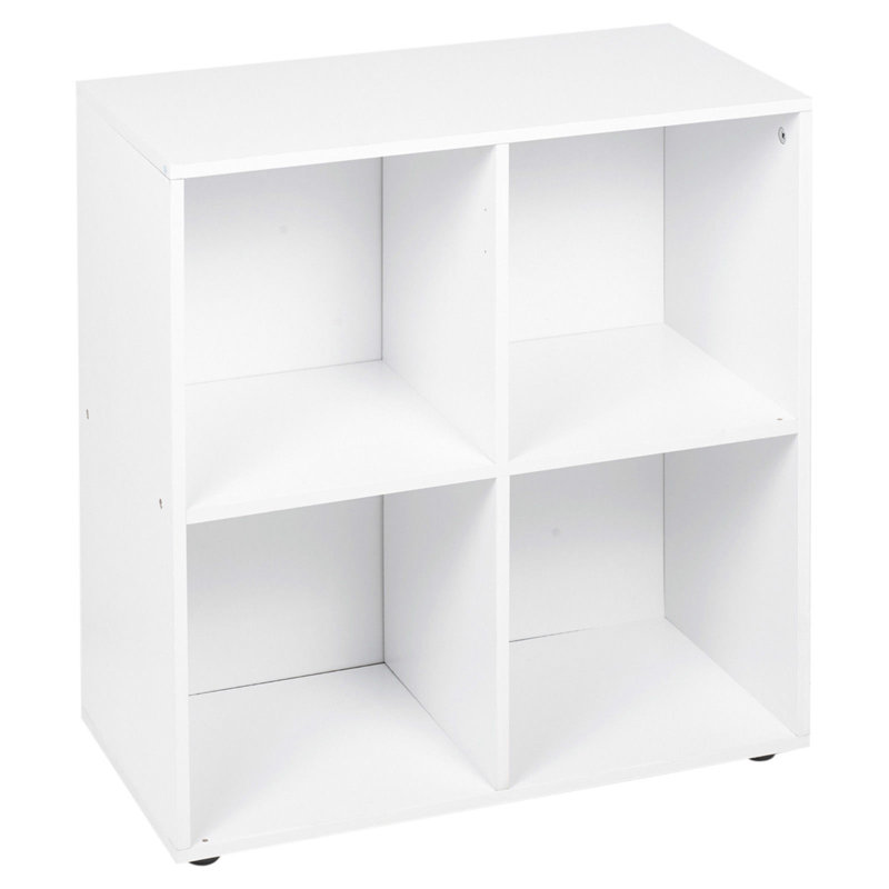 Swarna 61cm H x 60cm W Bookcase, White