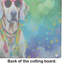 Weimaraner Hippie Dawg Glass Cutting Board Large
