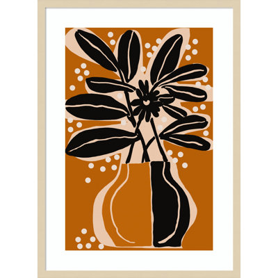Ochre Still Life No 6 by Treechild Wood Framed Wall Art Print