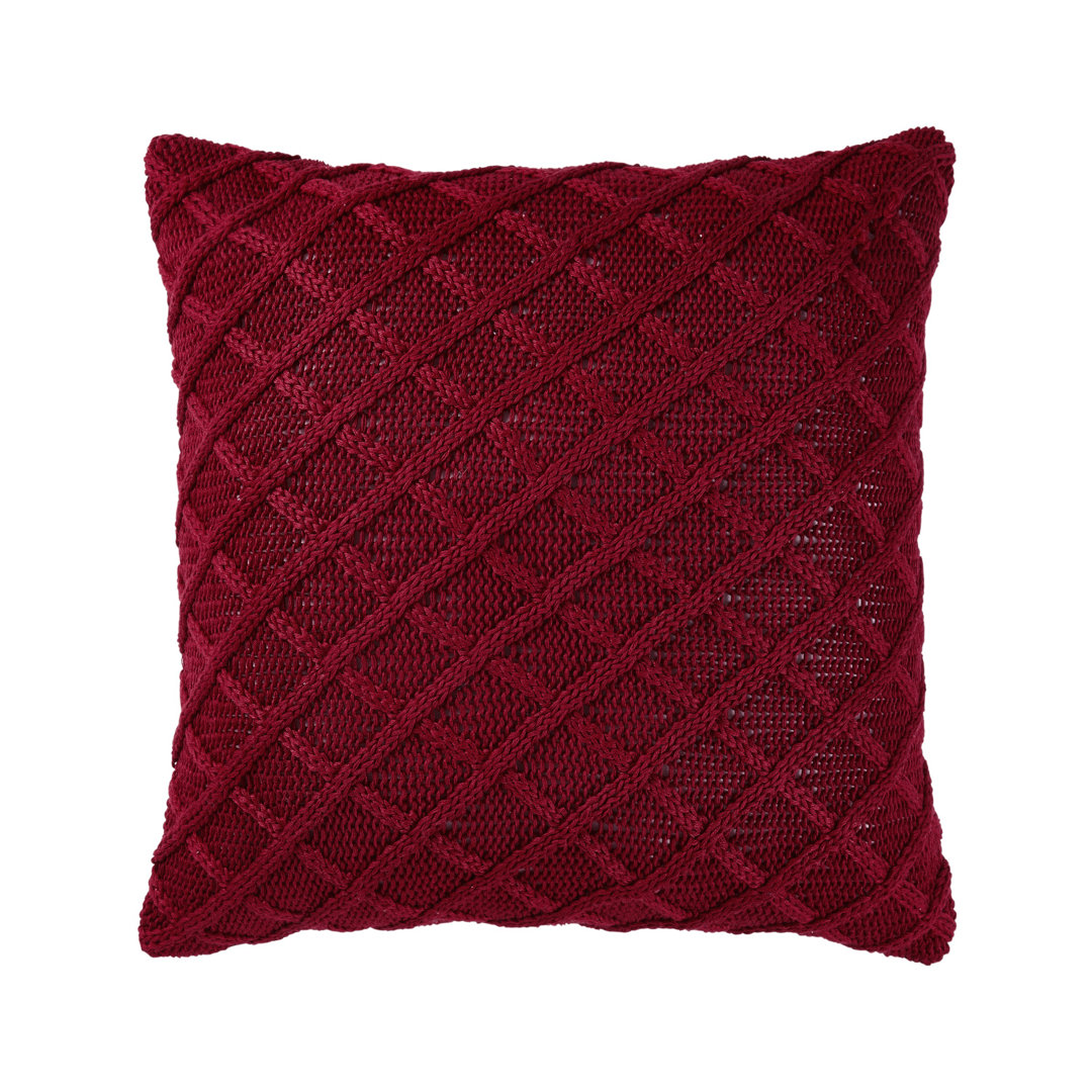 Diamond 24" x 24" Knit Sherpa Decorative Pillow Tahari 