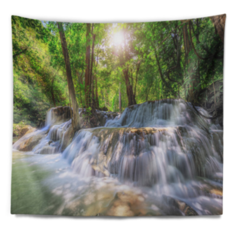 Photographie kanchanaburi cascade tapisserie, H 32 po x l 39 po