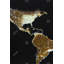 American Continent at Night - reproduction encadrée dorée-308129766-308129760