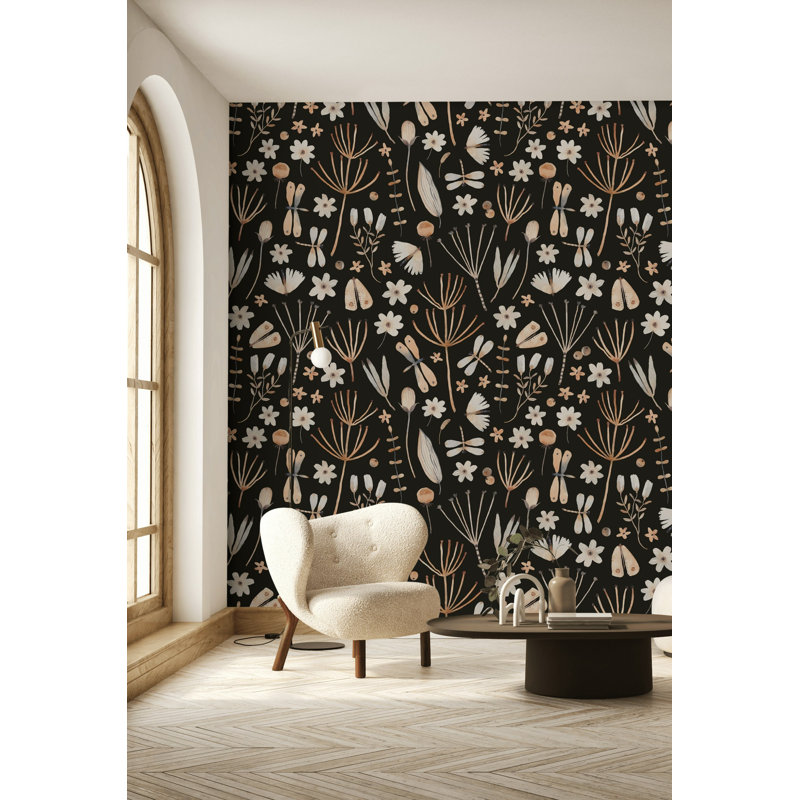 Papier peint amovible Botanical Nocturne, L 48 po x l 28 po