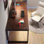Bureau rectangulaire en bois massif noyer clair colo-471808086
