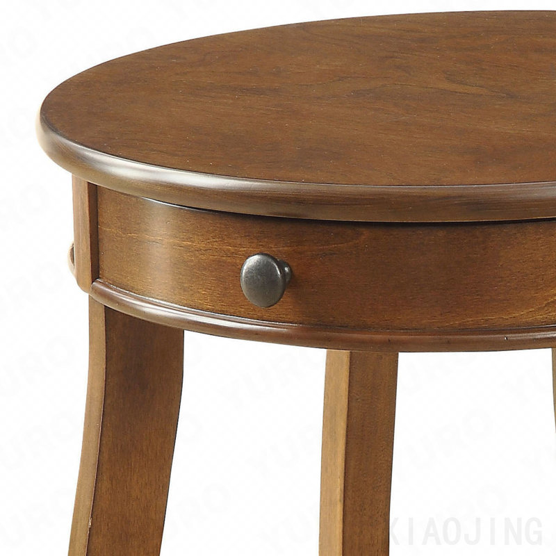 Table de bout en noyer avec 1 tiroir, Walnut