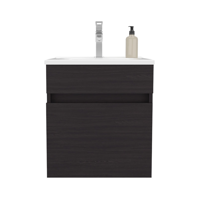 Meuble-lavabo, salle de bain (SANS ROBINET INCLUS), Black