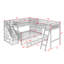 Fabriana Twin Over Full & Twin 3 Drawers L-Shaped Bunk Bed with Storage-505701965