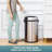 Stainless Steel Swing Top Kitchen Trash Can - 17 Gallons