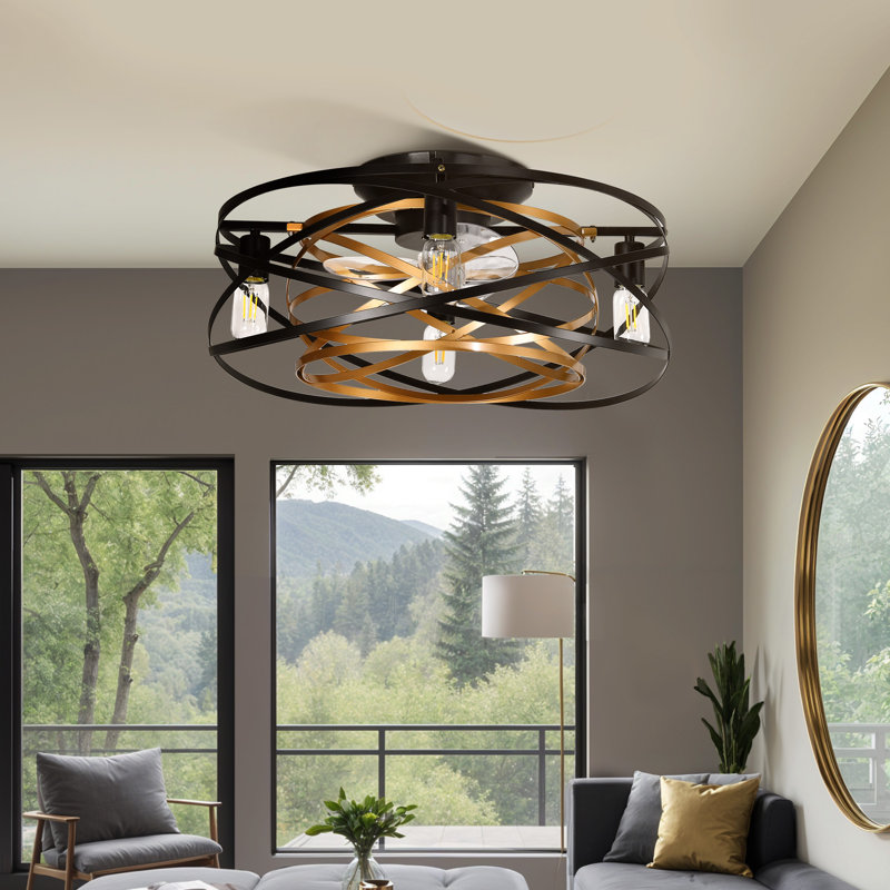 Ventilateur de plafond avec ensemble d'éclairage Laeh