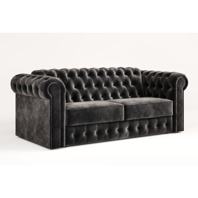 Jay-Be Chesterfield Sofa Bed with e-Sprung Mattress - Three seater - Luxe Velvet