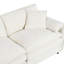 Chenille surdimensionnée avec 3 repose-pieds. Modulaire pour le salon. Coussins moelleux, beige, canapé-lit modulaire relaxant en chenille, beige. Appartement, confortable-121361883