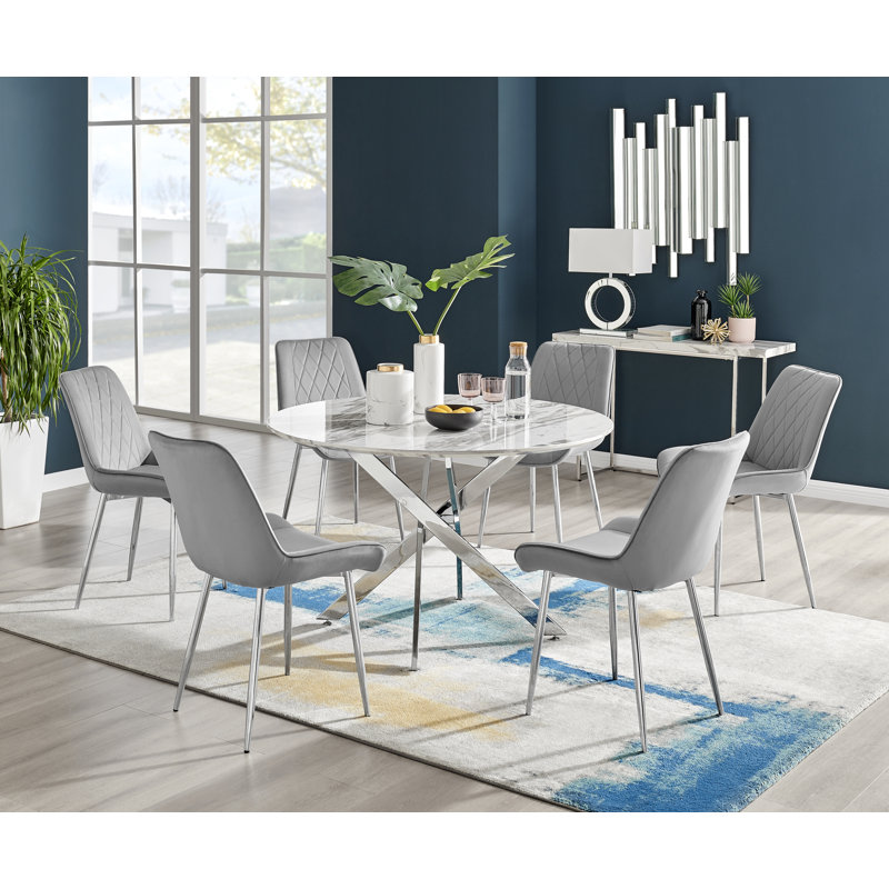 6 - Person Dining Set, Grey
