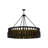Cryal 6 - Light Dimmable Wagon Wheel Chandelier