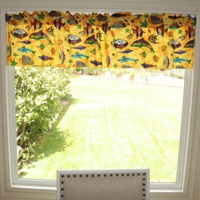 Fish Aquarium Print Window Valance
