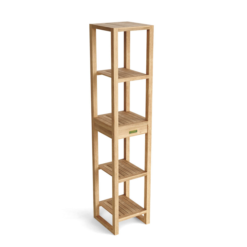Anderson Teak 73" Freestanding 4-Shelf Towel Stand