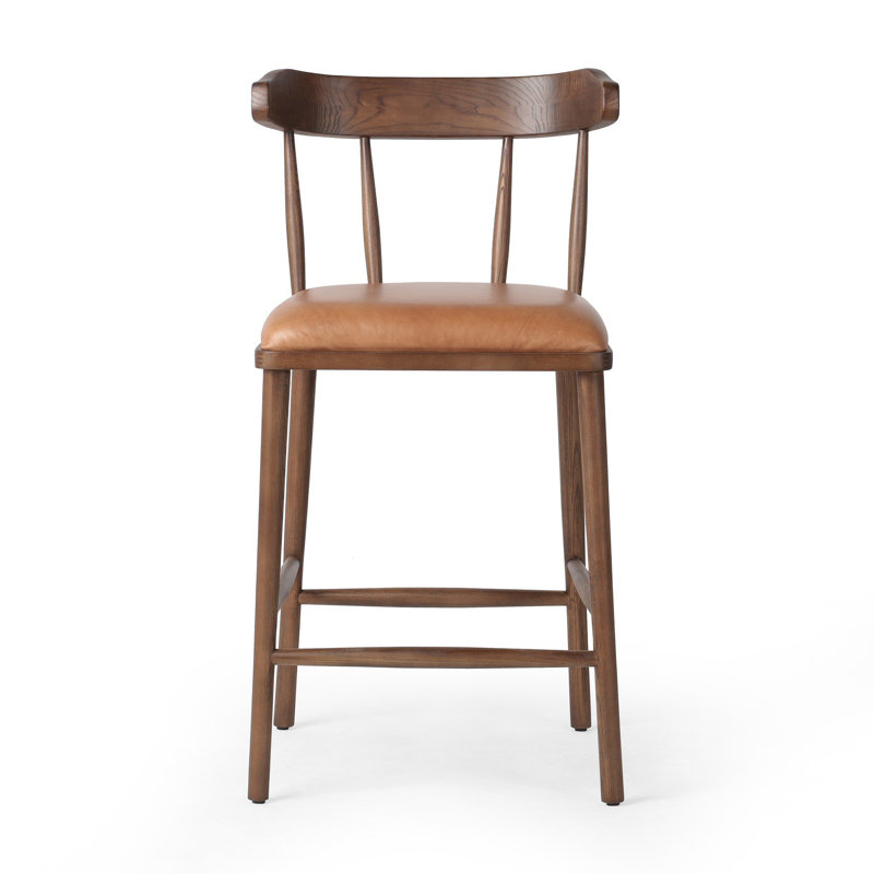 Colter Stool-Antwerp Natural-Counter, Chaps Saddle, Dark Brown