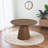 Palamedes Solid Wood Round Table in Walnut