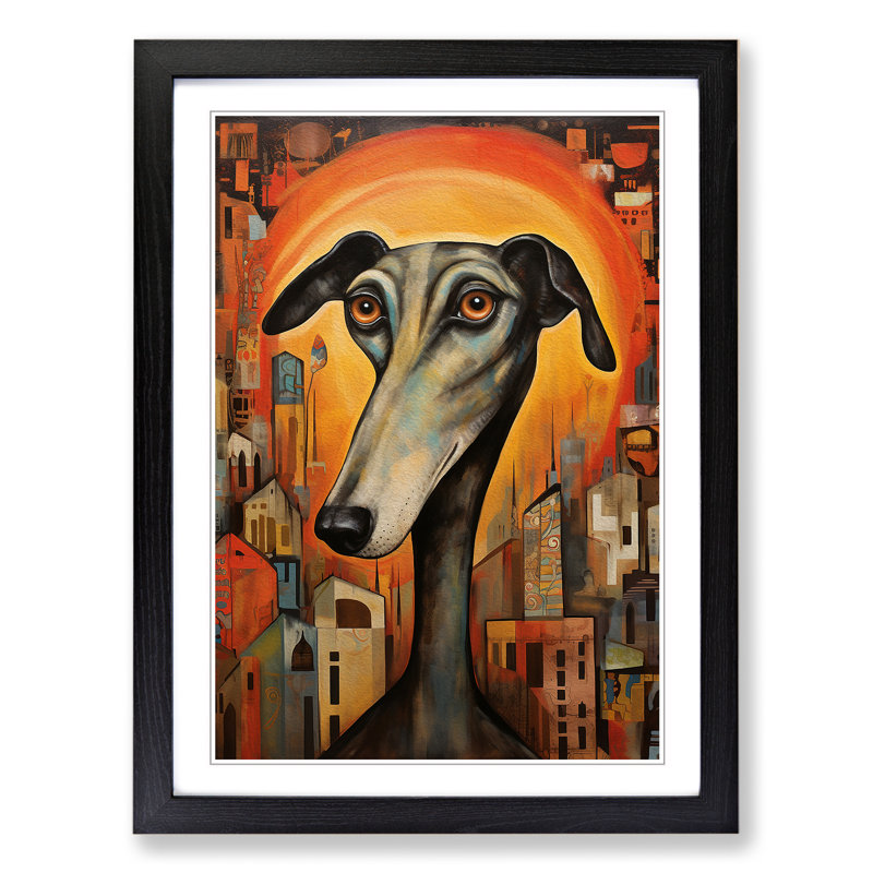 Greyhound Orphism No.2 - Framed Print