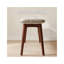 Banc de salle à manger rembourré en cuir de vache naturel l 51,18 po x P 12,6 po x H 17,32 po