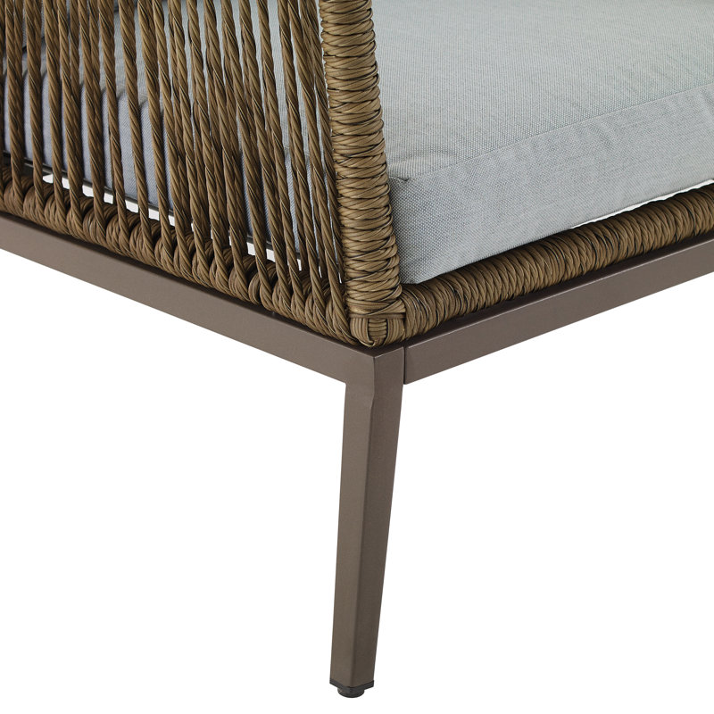 Chaise de patio avec coussins Rolph